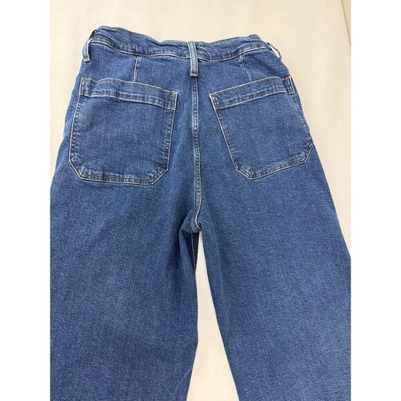 J.Crew Wide Leg Crop Jeans Medium Wash High Rise Women's Size 30 - Picture 8 of 10
